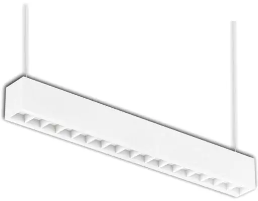 Abverkauf ISOLED LED Aufbau/Hängeleuchte Linear Raster 20W, anreihbar, weiß, ColorSwitch 3000|3500|4000K