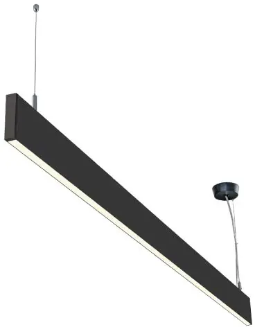 ISOLED LED Hängeleuchte Linear Up+Down 600, 25W, prismatisch, linear-verbindbar, schwarz, warmweiß Top-Angebot