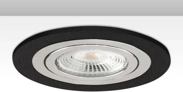 ISOLED Einbaurahmen Kombi für GU10/MR16, schwarz + Alu gebürstet Sofort Bestellen