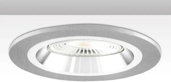 Direkt Vom Hersteller ISOLED Einbaurahmen Kombi für GU10/MR16, Alu gebürstet + weiß-silber