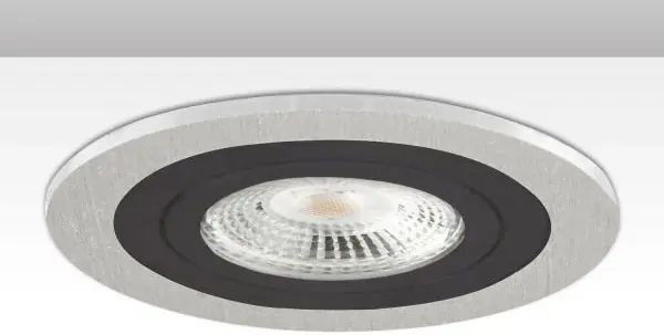 ISOLED Einbaurahmen Kombi für GU10/MR16, Alu gebürstet + schwarz Sofort Bestellen