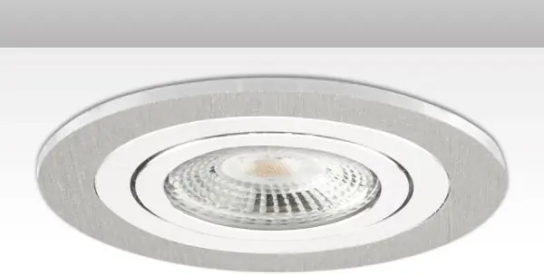 Neue Ware ISOLED Einbaurahmen Kombi für GU10/MR16, Alu gebürstet + Alu weiß