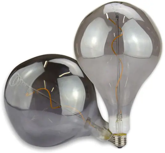 ISOLED E27 Vintage Line LED Dekobirne 165, 4W ultrawarmweiß, Glas smoky, dimmbar Must-Have