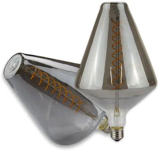 ISOLED E27 Vintage Line LED Dekobirne 150, 6W ultrawarmweiß, Glas smoky, dimmbar Super-Preis