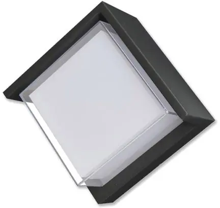Begrenztes Angebot ISOLED LED Wandleuchte eckig 6W, IP54, sandschwarz, warmweiß