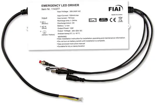 Kostenloser Rückversand ISOLED Notstrom-Akkumodul EL-T Li-Ion 2600mAh für LED Panels (25-50V DC)
