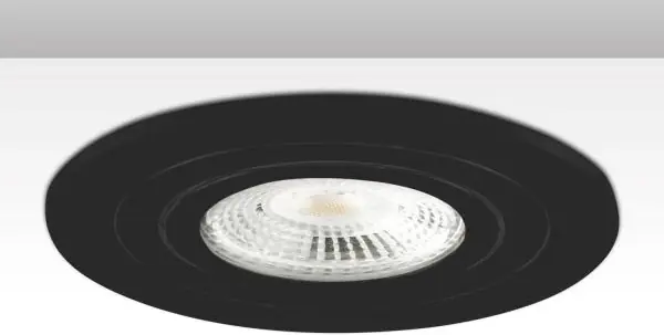 ISOLED Einbaurahmen rund für GU10/MR16, Alu schwarz Ausverkauf