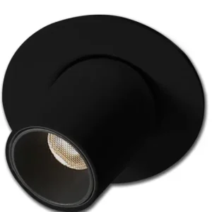 Aktuell ISOLED LED Einbauleuchte Pipe MiniAMP schwarz, 3W, 24V DC, warmweiß, dimmbar