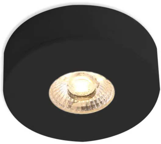 ISOLED LED Ein- und Unterbauleuchte MiniAMP schwarz, 3W, 24V DC, warmweiß, dimmbar Preisreduziert