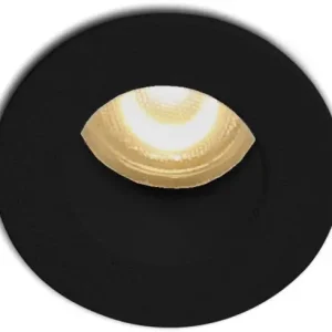 Versand Am Gleichen Tag ISOLED LED Einbauleuchte MiniAMP schwarz, 1W, 24V DC, warmweiß, rückversetzt, dimmbar