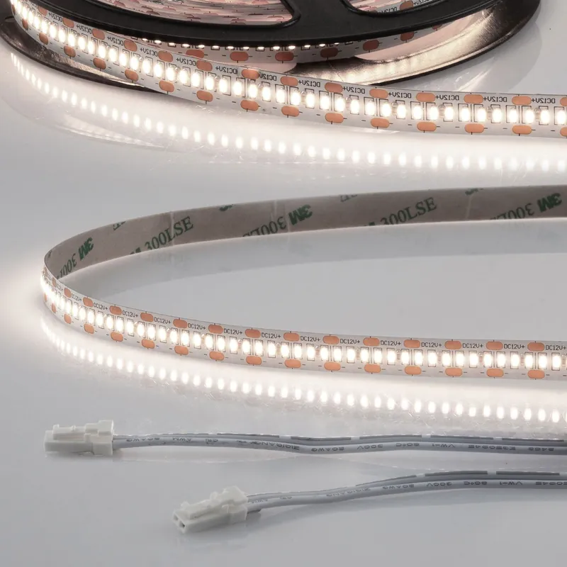 Solange Der Vorrat Reicht ISOLED LED CRI940 MiniAMP Flexband, 12V, 6W, 4000K, 120cm, beidseitig 30cm Kabel mit male-Stecker