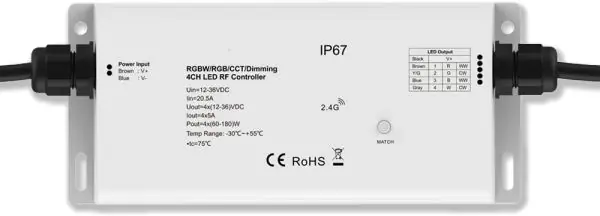 ISOLED Sys-Pro Funk Mesh PWM-Controller IP67, 1-4 Kanal, 12-36V DC 4x5A Knallerangebot