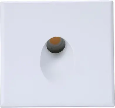 ISOLED Cover Aluminium eckig 1 weiß für Wandeinbauleuchte Sys-Wall68 Versand Am Gleichen Tag