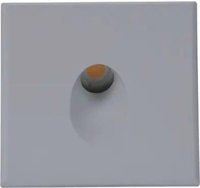 ISOLED Cover Aluminium eckig 1 silbergrau für Wandeinbauleuchte Sys-Wall68 Ausverkauf