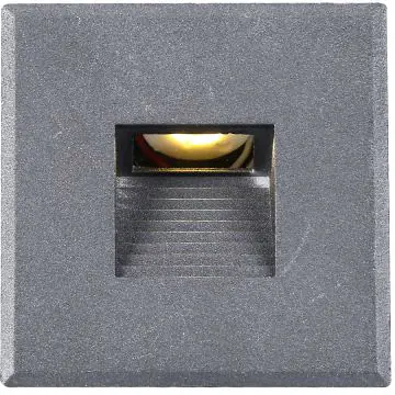 Garantierte Lieferung ISOLED Cover Aluminium eckig 3 silbergrau für Wandeinbauleuchte Sys-Wall68