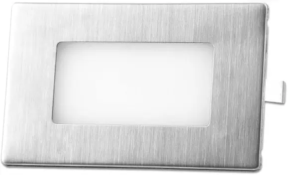 Nur Heute ISOLED LED Wandeinbauleuchte eckig, 2.5W, IP65, ColorSwitch 3000K|4000K|6000K, inkl. Einputzdose