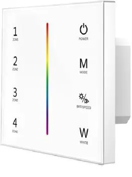 ISOLED Sys-Pro RGB+W 4 Zonen Einbau-Touch-Fernbedienung + DMX Output, weiß, 230V Saisonangebot