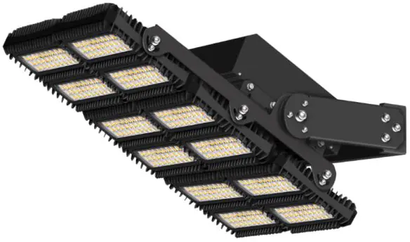 Echt ISOLED LED Flutlicht 1.350W, 130x40° asymmetrisch, variabel, 1-10V dimmbar, neutralweiß, IP66