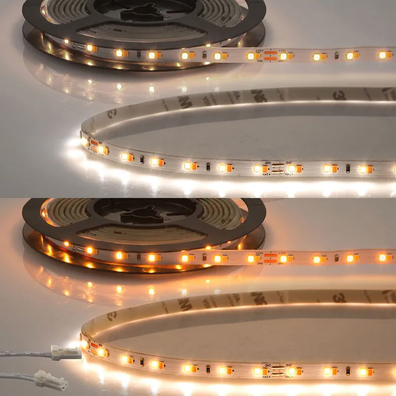 ISOLED LED CRI919/940 MiniAMP Flexband, 24V, 10W, weißdynamisch, 250cm, beidseitiges Kabel mit Billig