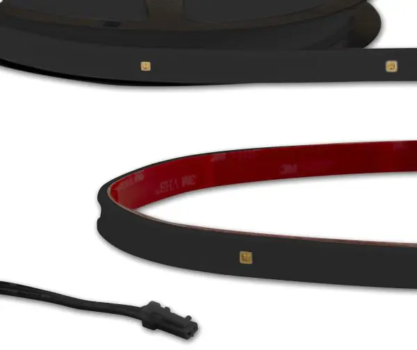 Nur Für Kurze Zeit ISOLED LED UV-C MiniAMP Flexband 270nm, 12V DC, 6W, IP54, 58cm, schwarz, einseitig Kabel mit