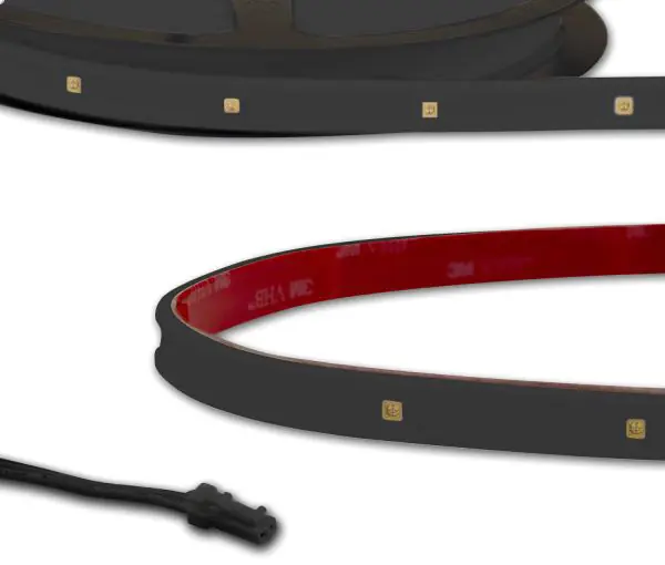 ISOLED LED UV-C MiniAMP Flexband 270nm, 12V DC, 12W, IP54, 116cm, schwarz, einseitig Kabel mit Schnäppchen