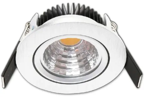 ISOLED LED Einbauleuchte Sys68 MiniAMP alu gebürstet 5W, 24V DC, neutralweiß 4000k, dimmbar Expressversand