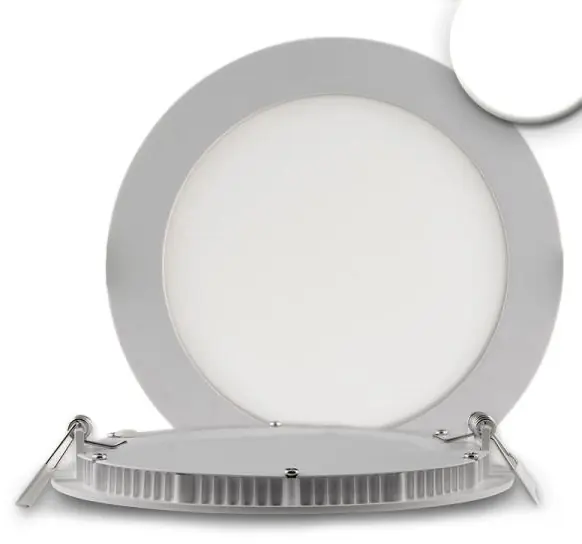 Top-Seller ISOLED LED Downlight, 9W, rund, ultra flach,silber, neutralweiß, dimmbar