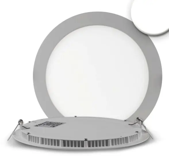 ISOLED LED Downlight, 18W, rund, ultra flach, silber, neutralweiß Preisknaller
