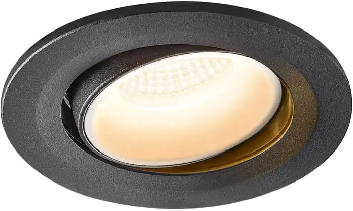 Letzte Chance SLV NUMINOS® MOVE S, Deckeneinbauleuchte schwarz / weiß 2700K 20°
