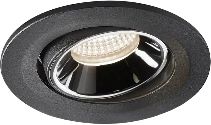 SLV NUMINOS® MOVE S, Deckeneinbauleuchte schwarz / chrom 4000K 55° Kostenfreie Lieferung