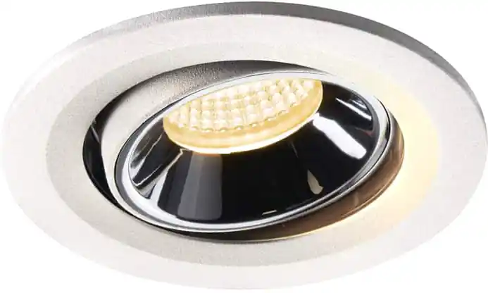 SLV NUMINOS® MOVE S, Deckeneinbauleuchte weiß / chrom 3000K 20° Knallerangebot
