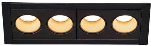 SLV MILANDOS 4, Deckeneinbauleuchte schwarz 2700K 45° Markenware