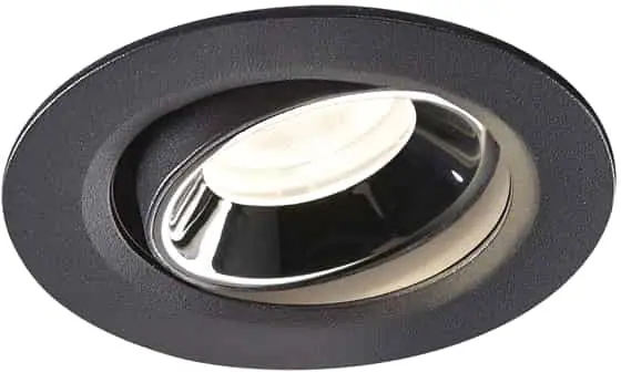SLV NUMINOS® MOVE XS, Deckeneinbauleuchte schwarz / chrom 4000K 55° Markenprodukt