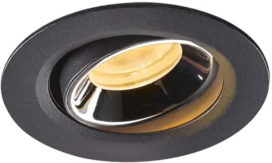 Neue Ware SLV NUMINOS® MOVE XS, Deckeneinbauleuchte schwarz / chrom 2700K 40°