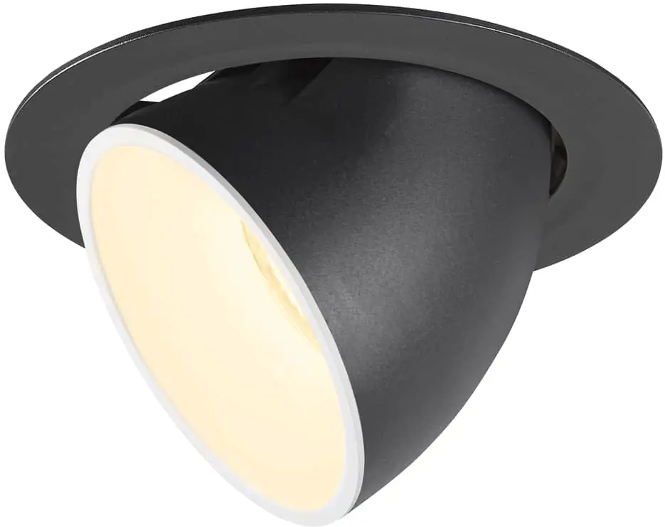 Neu Im Sortiment SLV NUMINOS® GIMBLE XL, Deckeneinbauleuchte schwarz / weiß 3000K 55°