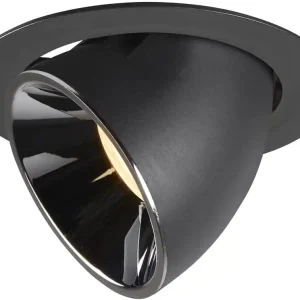 Zertifiziert SLV NUMINOS® GIMBLE XL, Deckeneinbauleuchte schwarz / chrom 3000K 20°