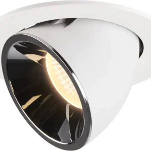 Abverkauf SLV NUMINOS® GIMBLE L, Deckeneinbauleuchte weiß / chrom 3000K 55°