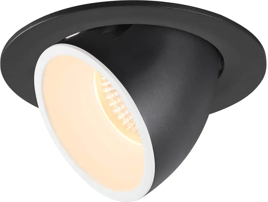 Sonderaktion SLV NUMINOS® GIMBLE L, Deckeneinbauleuchte schwarz / weiß 2700K 40°