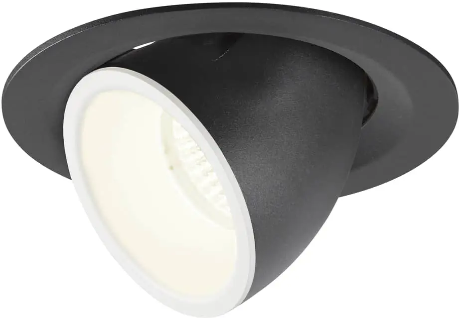 SLV NUMINOS® GIMBLE M, Deckeneinbauleuchte schwarz / weiß 4000K 20° Markenware