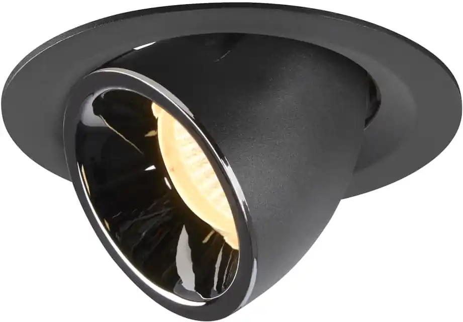 SLV NUMINOS® GIMBLE M, Deckeneinbauleuchte schwarz / chrom 3000K 40° Neue Kollektion