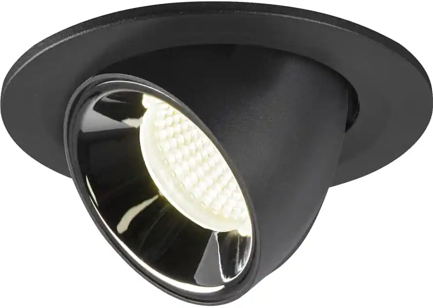 SLV NUMINOS® GIMBLE S, Deckeneinbauleuchte schwarz / chrom 4000K 55° Versand Am Gleichen Tag