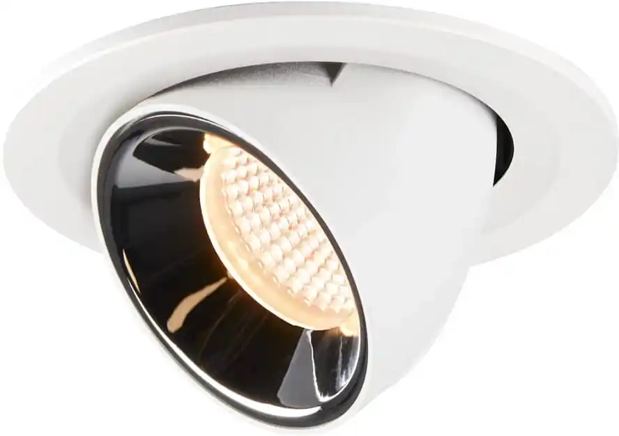 SLV NUMINOS® GIMBLE S, Deckeneinbauleuchte weiß / chrom 2700K 55° Sonderaktion