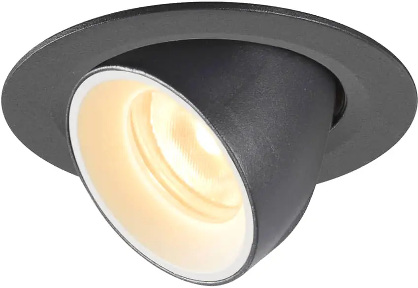 SLV NUMINOS® GIMBLE XS, Deckeneinbauleuchte schwarz / weiß 3000K 40° Echt