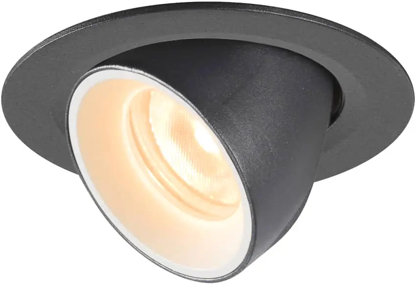 SLV NUMINOS® GIMBLE XS, Deckeneinbauleuchte schwarz / weiß 2700K 20° Finale Aktion