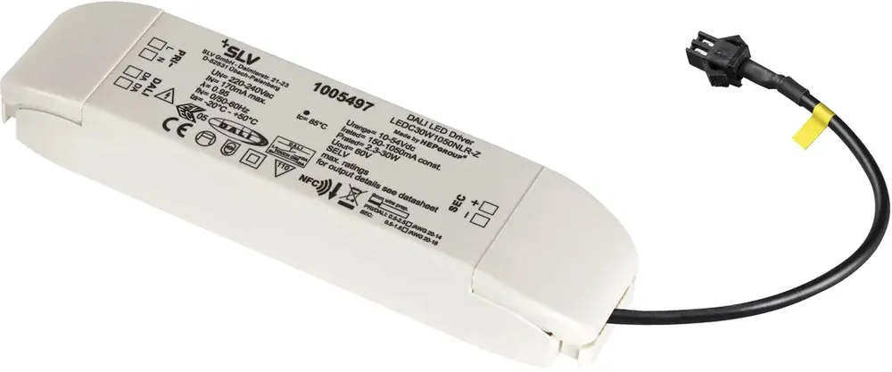 Neue Kollektion SLV LED Treiber, 200mA 13,5W DALI dimmbar, Schnellverbinder