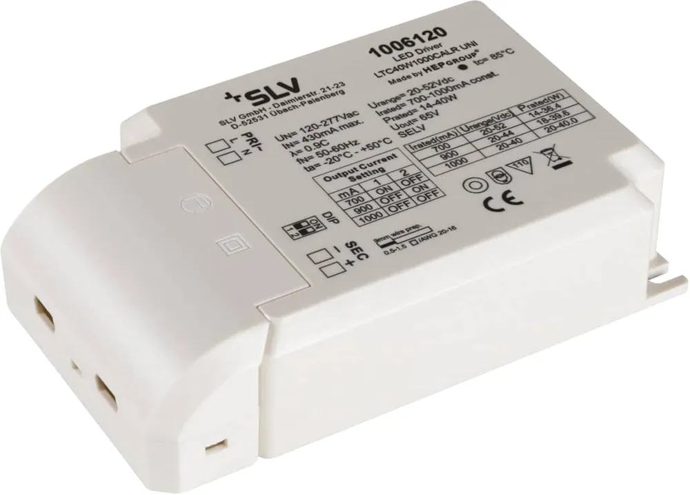 SLV LED Treiber, 40W 700/900/1000mA Abverkauf