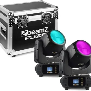beamZ Fuze75B Beam 75W LED Moving Head Set 2 Stück im Flightcase Neu
