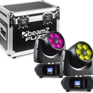 beamZ Fuze610Z Wash 6x 10W LED Moving Head Zoom Set 2 Stück im Flightcase Bestpreis