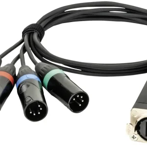 SHOWGEAR CS-4M/5 – 4-Kanal-DMX-Shuttle-Snake über Netzwerkkabel 4-Kanal-5-Pin-DMX (männlich) zu Expressversand