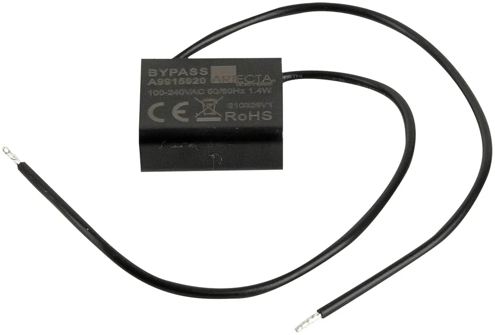 Ausverkauf Bypass für Artecta Bluetooth + RF AC Phasendimmer Für 2-Draht-Anschluss ohne Neutralleiter